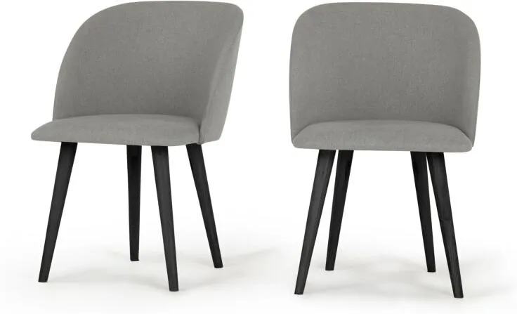 Set of 2 Stig Dining Chairs, Manhattan Grey and Black