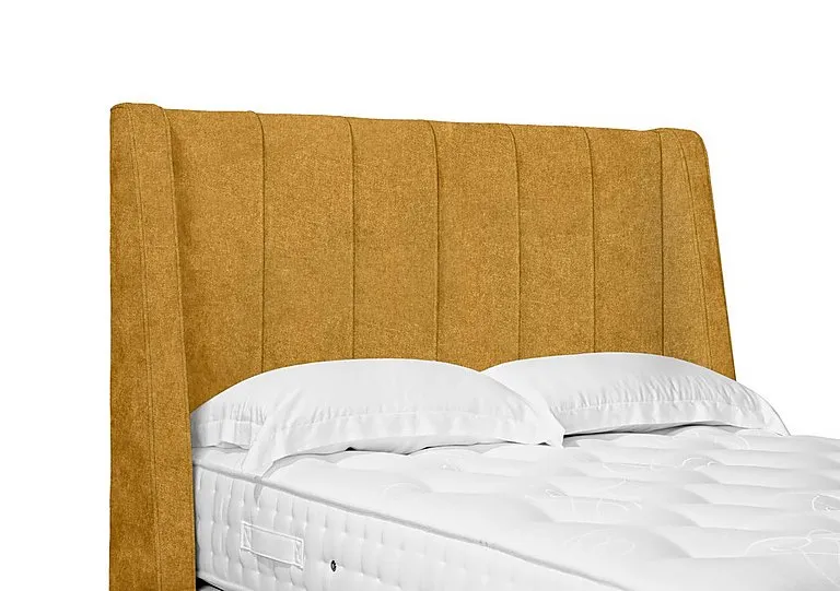 Artisan Collection Alden High Floor Standing Headboard - Double - Tweed Mustard