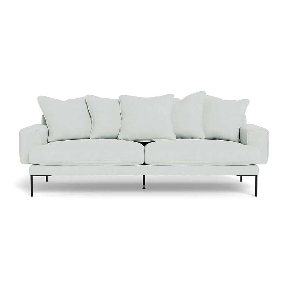 Heal's Torrington 4 Seater Sofa Broad Weave Tin Black Feet 1