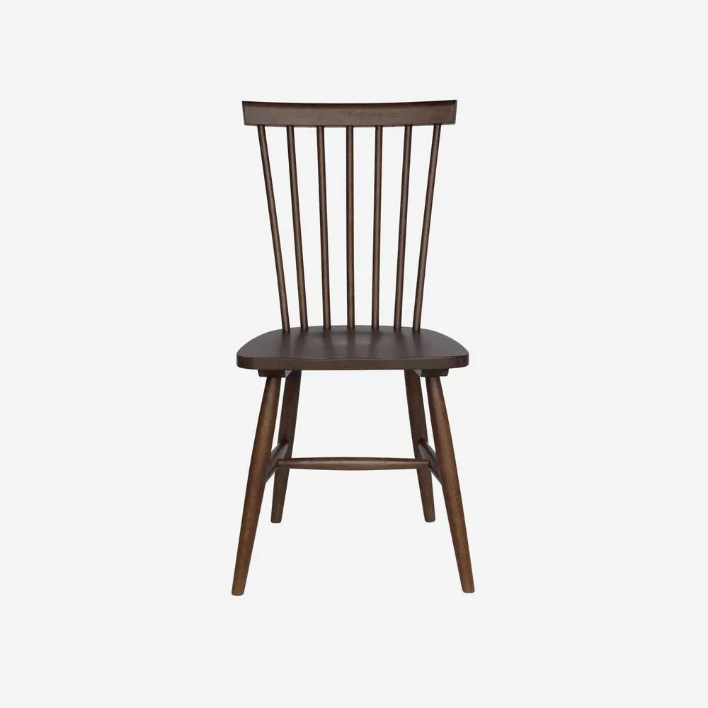 sweeek Set Of 4 Hevea Wooden Chairs in Dark Brown 3