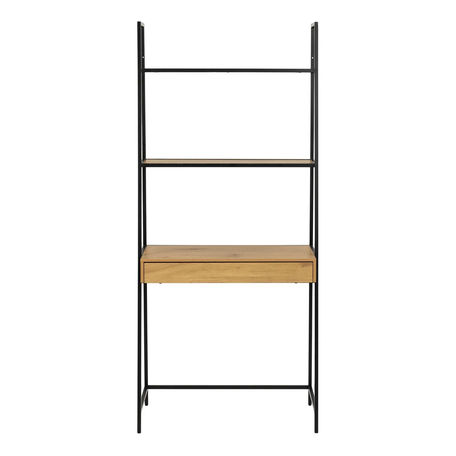 Furniture To Go Seaford Bookcase with 1 Drawer in Black & Oak 2
