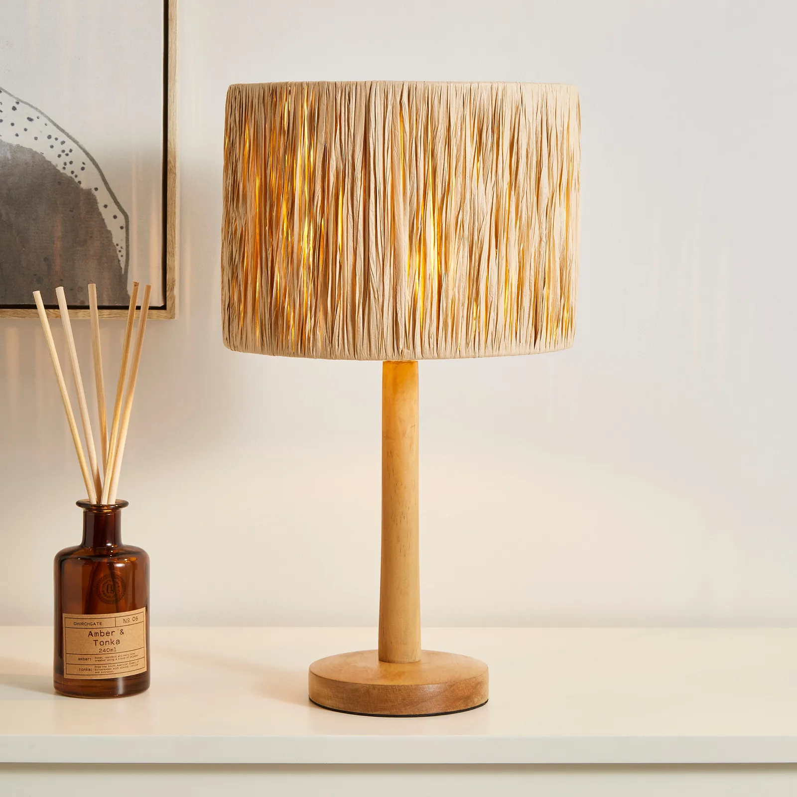 Ruolan Raffia Table Lamp Natural