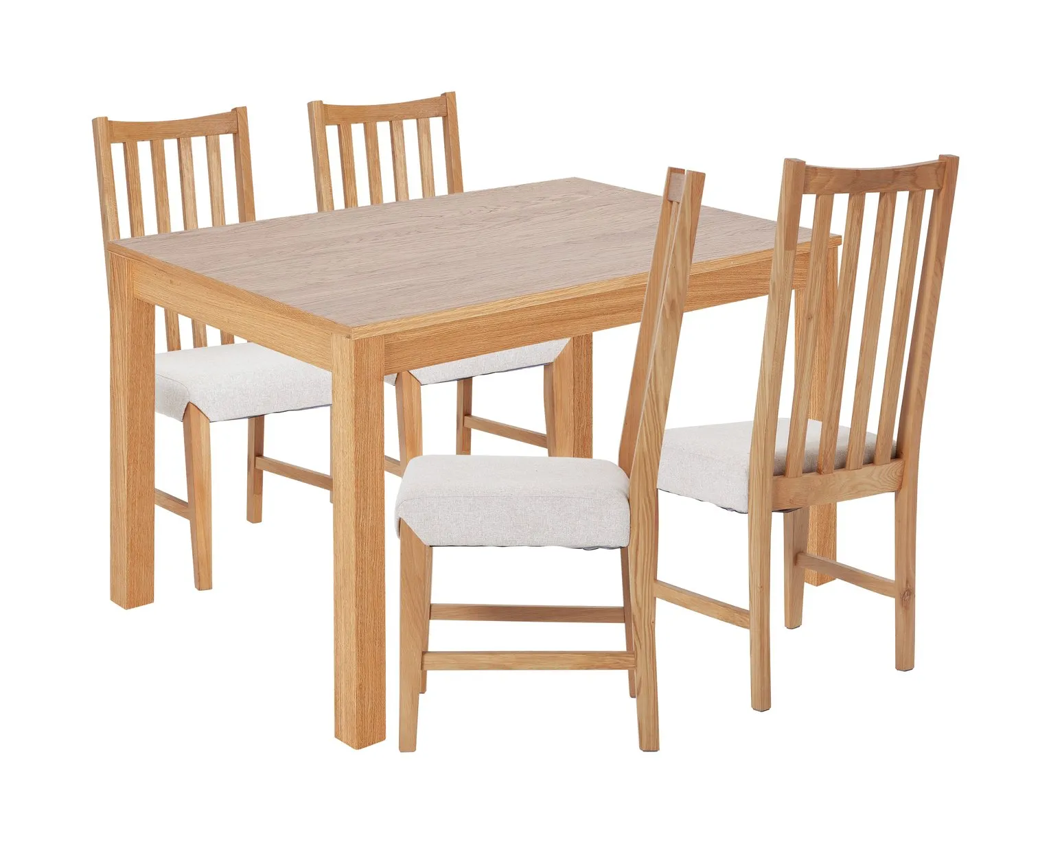 Habitat Clifton Wood Dining Table and 4 Rosmond Oak Chairs