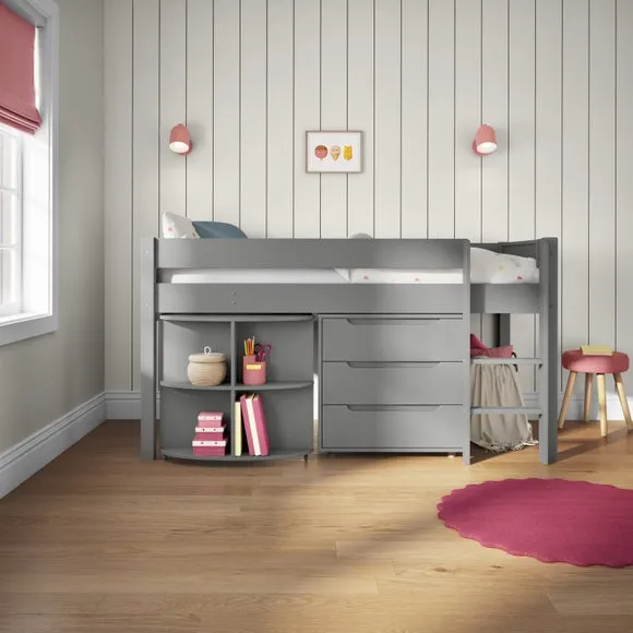 Classic Midsleeper With Pull Out Desk And 3 Drawer Chest 4
