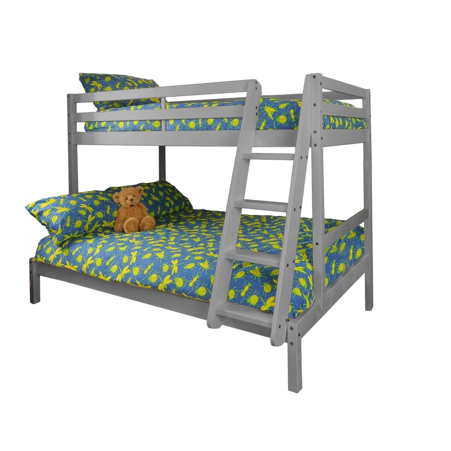 Comfy Living Ltd Wooden Triple Bunk 3ft/4ft In Various Colours in Grey 2