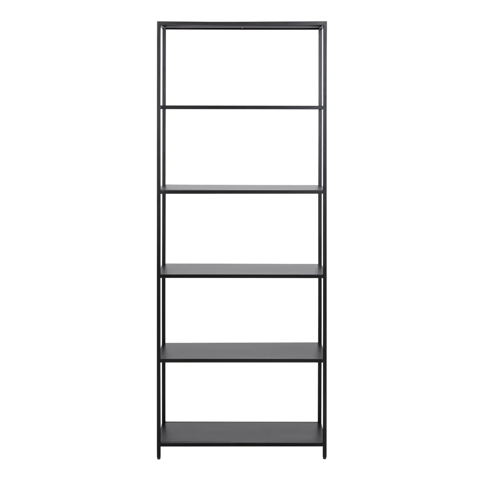 Furniture To Go Newcastle Tall Bookcase with 5 Shelves in Matt Black 2