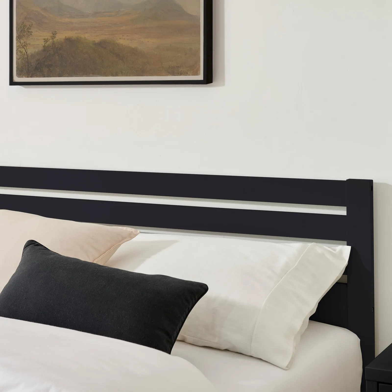 FurnitureboxUK Declan Solid Pine King Size Bed Frame in Dark Grey 3