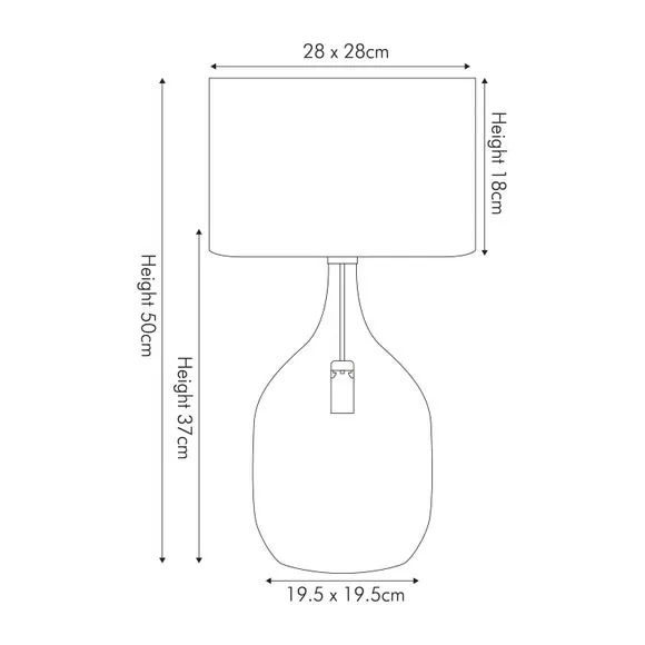 Stellar Dual Light Glass Table Lamp 4