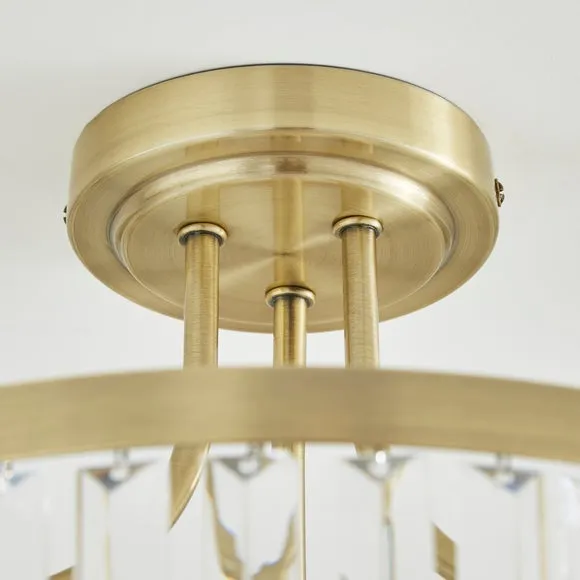 Audra 3 Light Semi Flush Ceiling Light 4