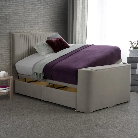 Sweet Dreams Venice Vertical Pleated Side Lift Ottoman TV Bed 3