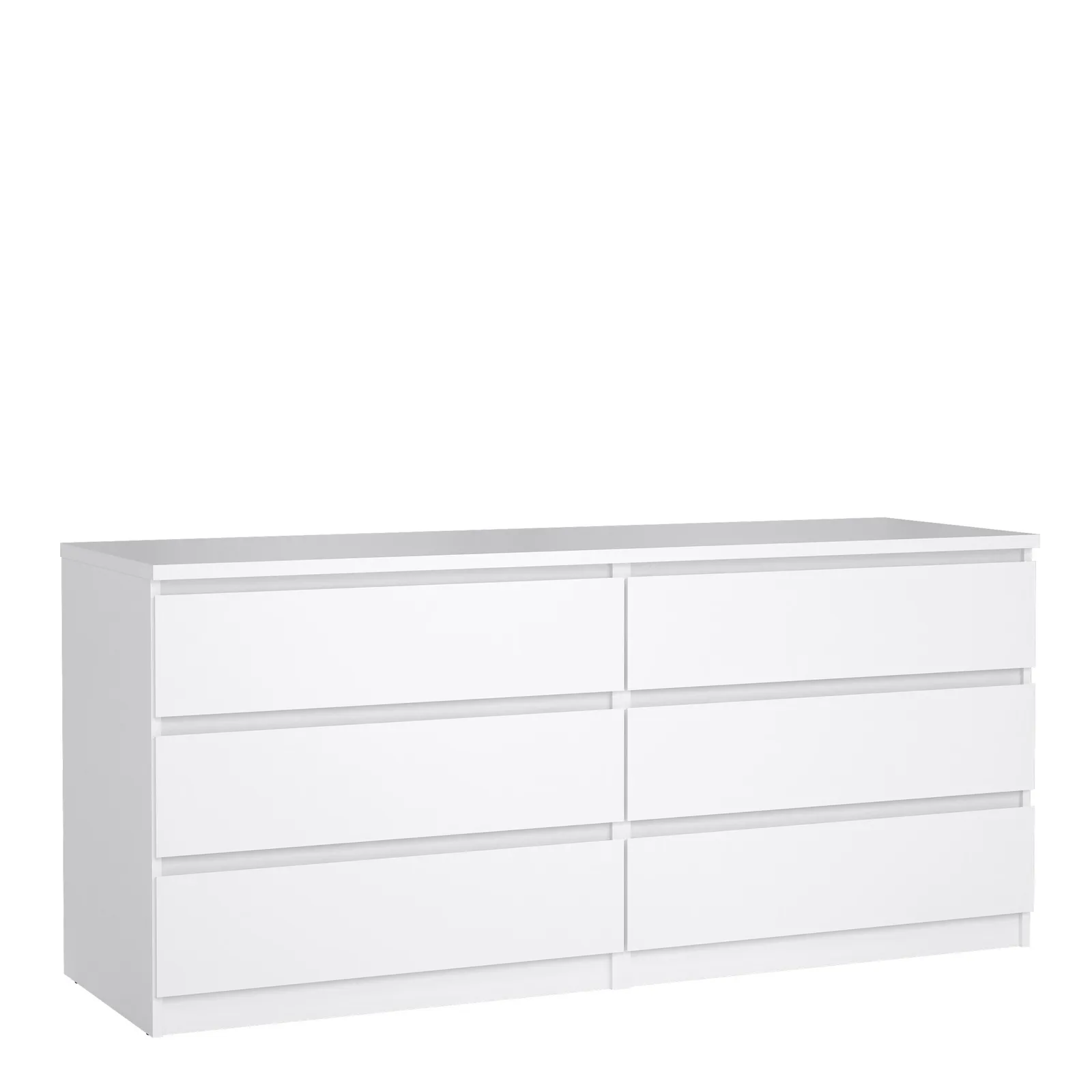 Furniture To Go Naia Wide Chest of 6 Drawers (3+3) in White 1