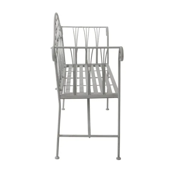 Wrought Iron 2 Seater Grey Bench 6
