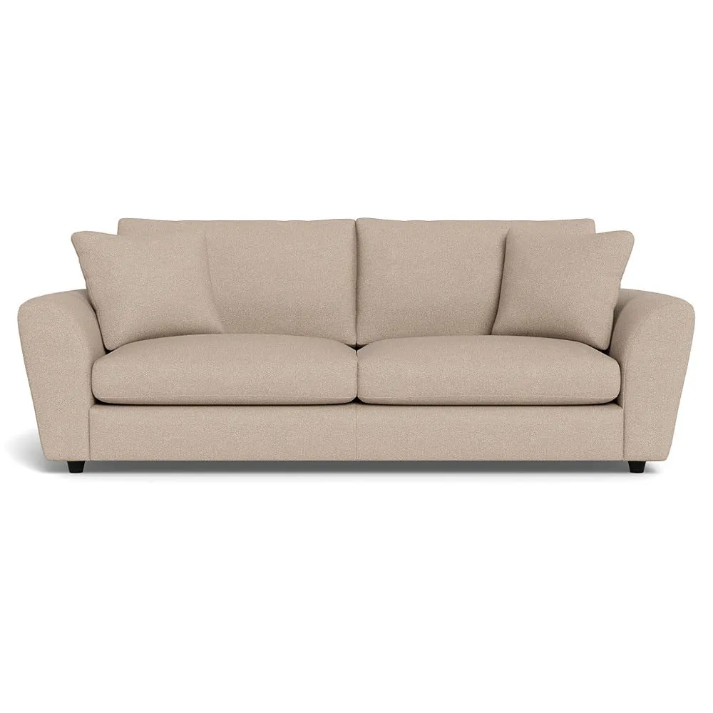 Heal's Snooze 5 Seater Sofa Boucle Tweed Pearl Black Feet 1