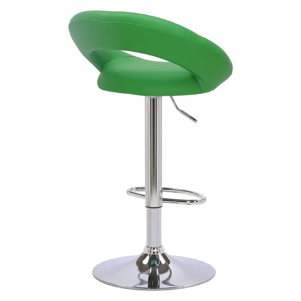 netfurniture Serene Green Padded Kitchen Breakfast Bar Stool Height Adjustable 4