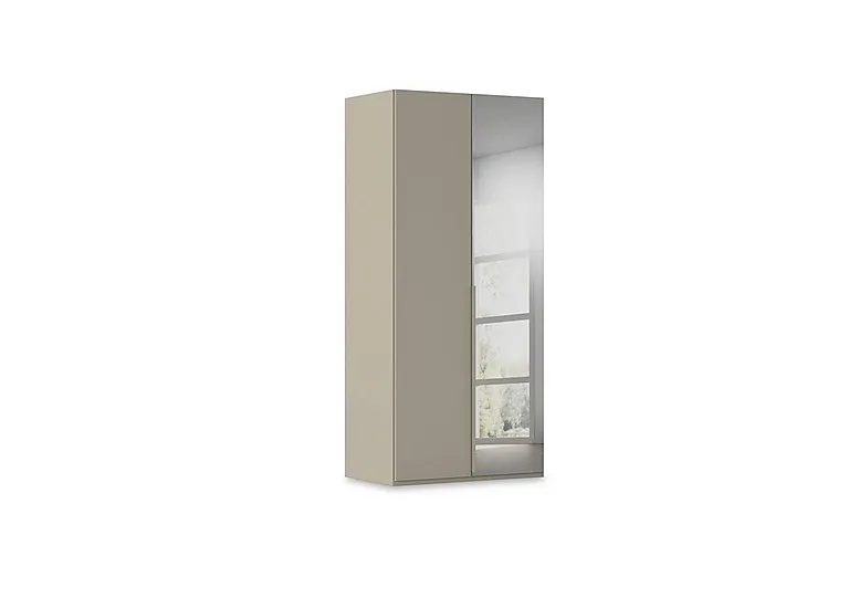 Haven 101cm 2 Door Hinged Wardrobe with 1 Décor Door and 1 Mirror Door