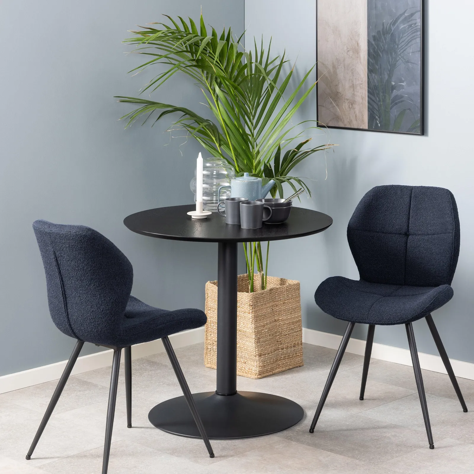 Furniture To Go Ibiza Small Round Café Table in Black 4
