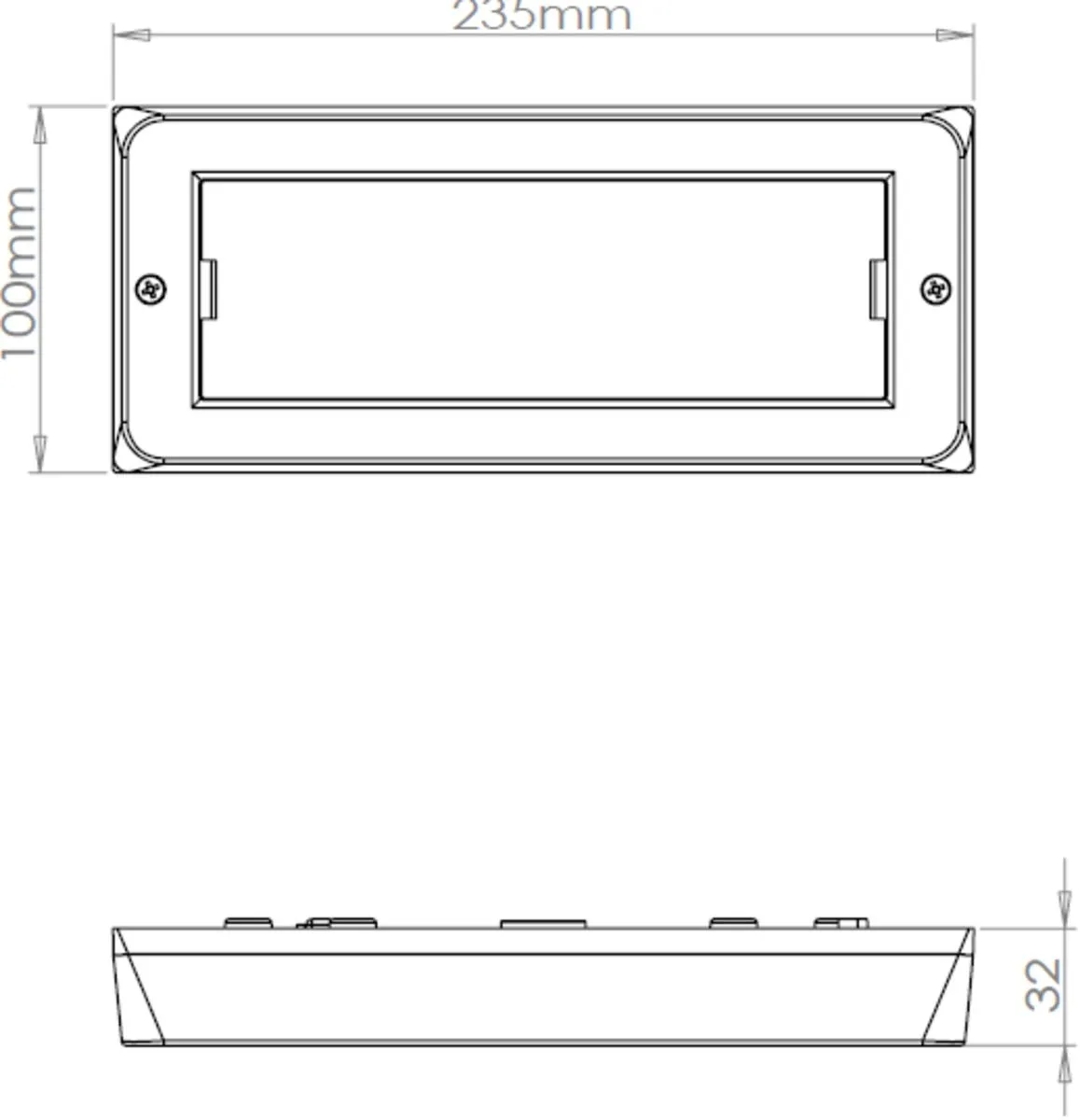 Netlighting Blue LED Surface Mount Brick light Grey 230V IP65 5W 2
