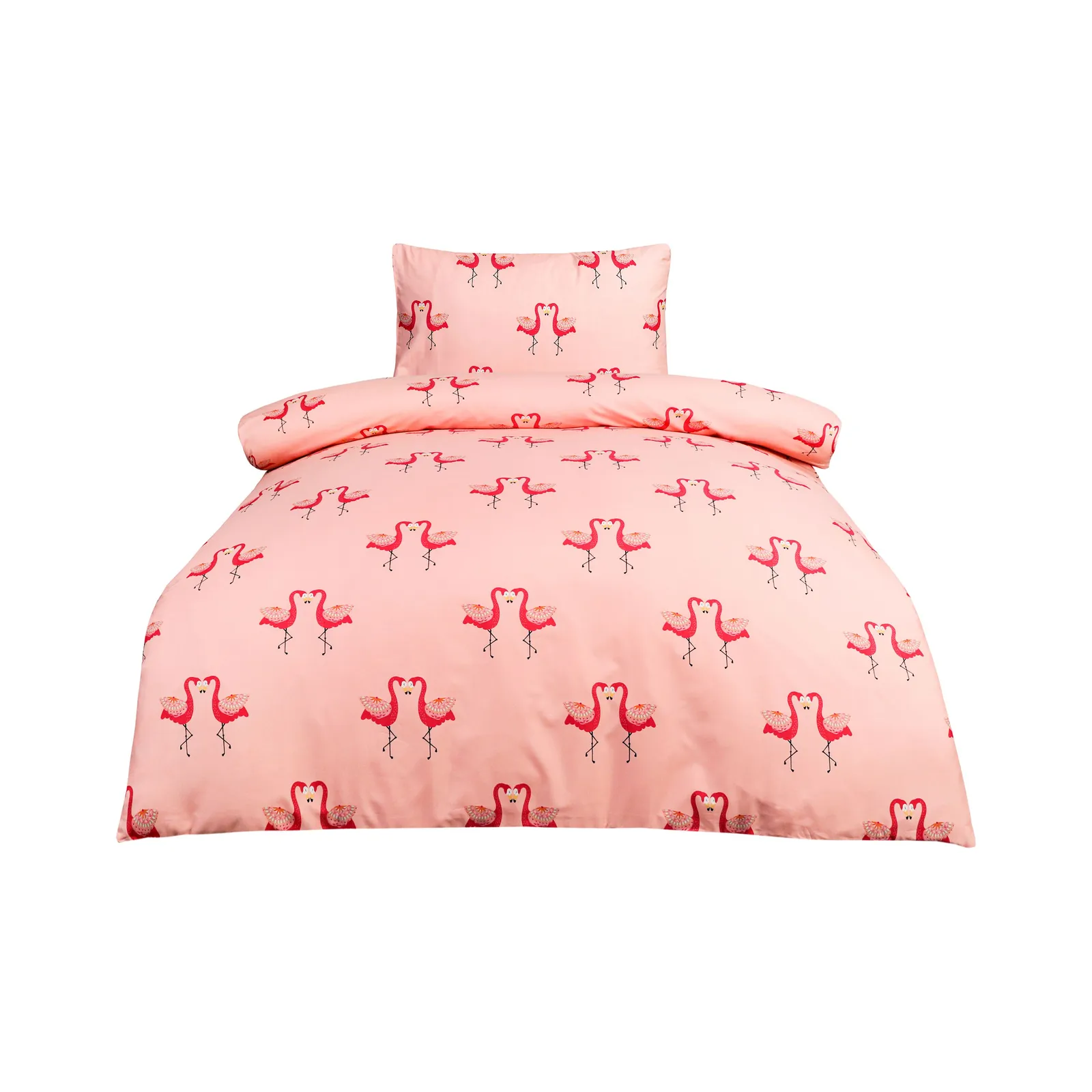 Smart Living Luxury Super Soft Reversible Fashion Flamingo Duvet Set & Pillowcases in Pink 4