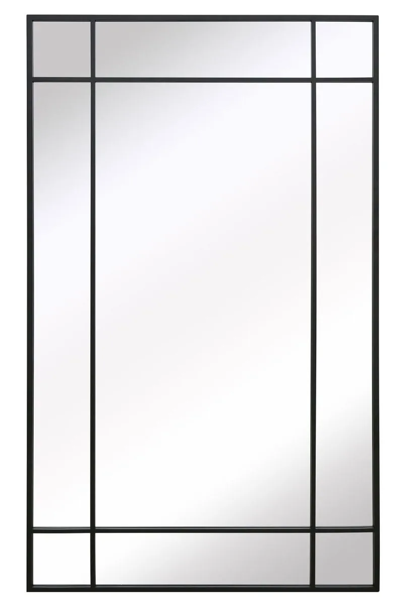 MirrorOutlet Black Contemporary Wall & Leaner Garden Mirror 79"x 47" 200x120cm 3