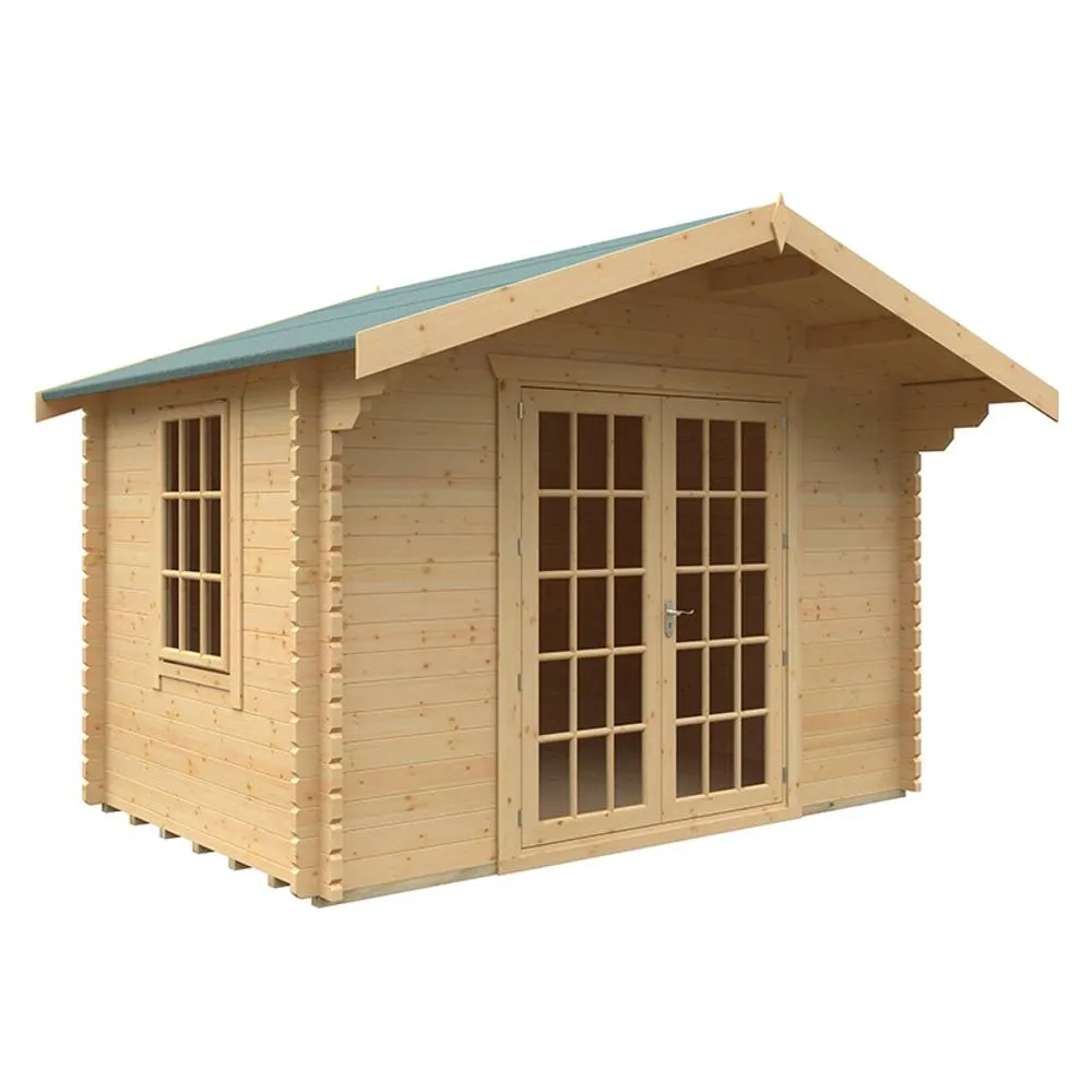 Buttercup Farm 8x12w The Lotherton Plus 44mm Cabin - L235 x W355 x H271.9 cm in Natural
