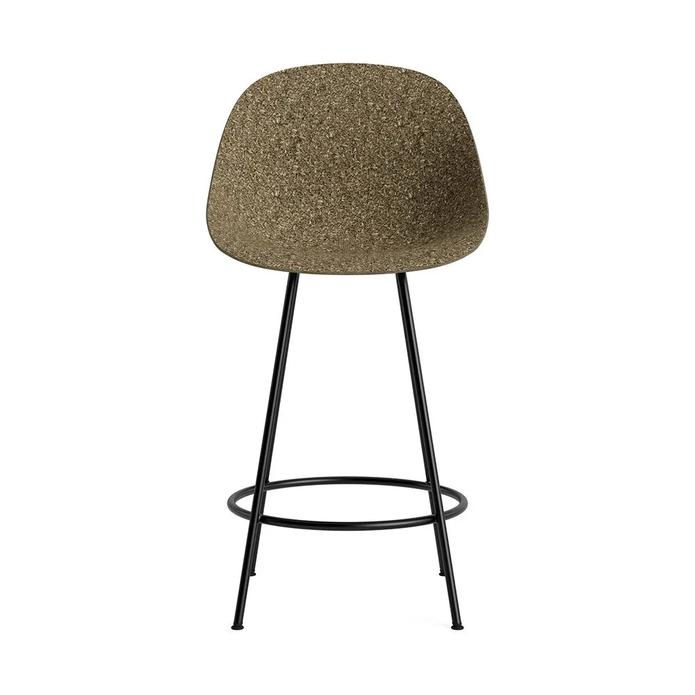 Normann Copenhagen Mat Bar Chair 65cm Black Steel Base in Seaweed 2
