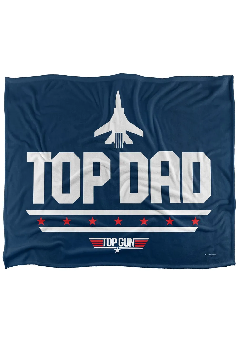 TOP GUN Top Dad Silky Touch Super Soft Throw Blanket 152 X 127 cm in White