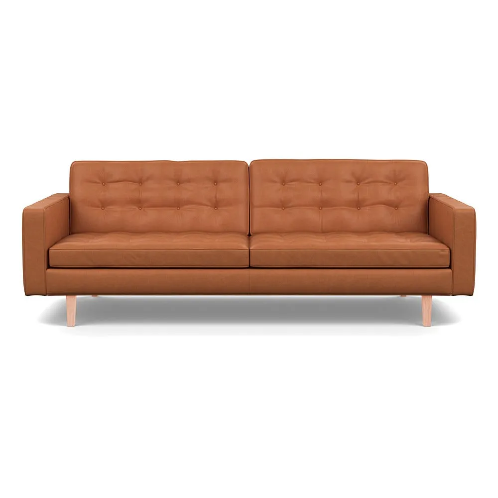 Heal's Hepburn 4 Seater Liena Leather Brown 680 Natural 1
