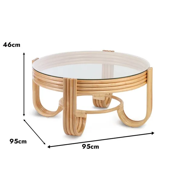 Desser Pretzel Rattan Coffee Table 3