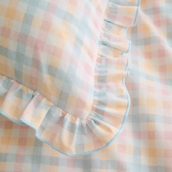 Mila Gingham 100% Cotton Duvet Cover and Pillowcase Set 5