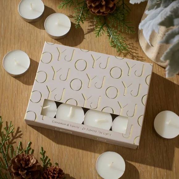 Set of 24 Cinnamon Vanilla Tealights