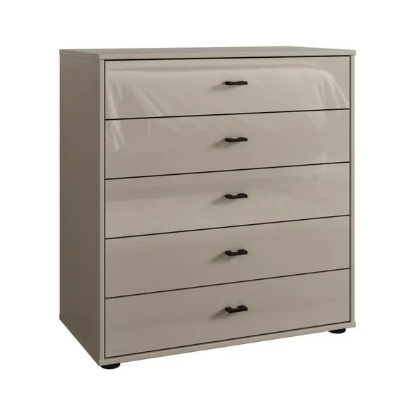Wiemann Kahla Glass Fronted Large 5 Drawer Chest 3