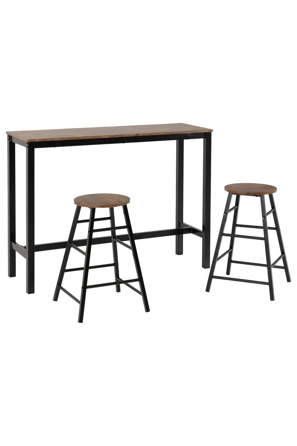 Seconique Athens Breakfast Bar Set in Dark Brown 2