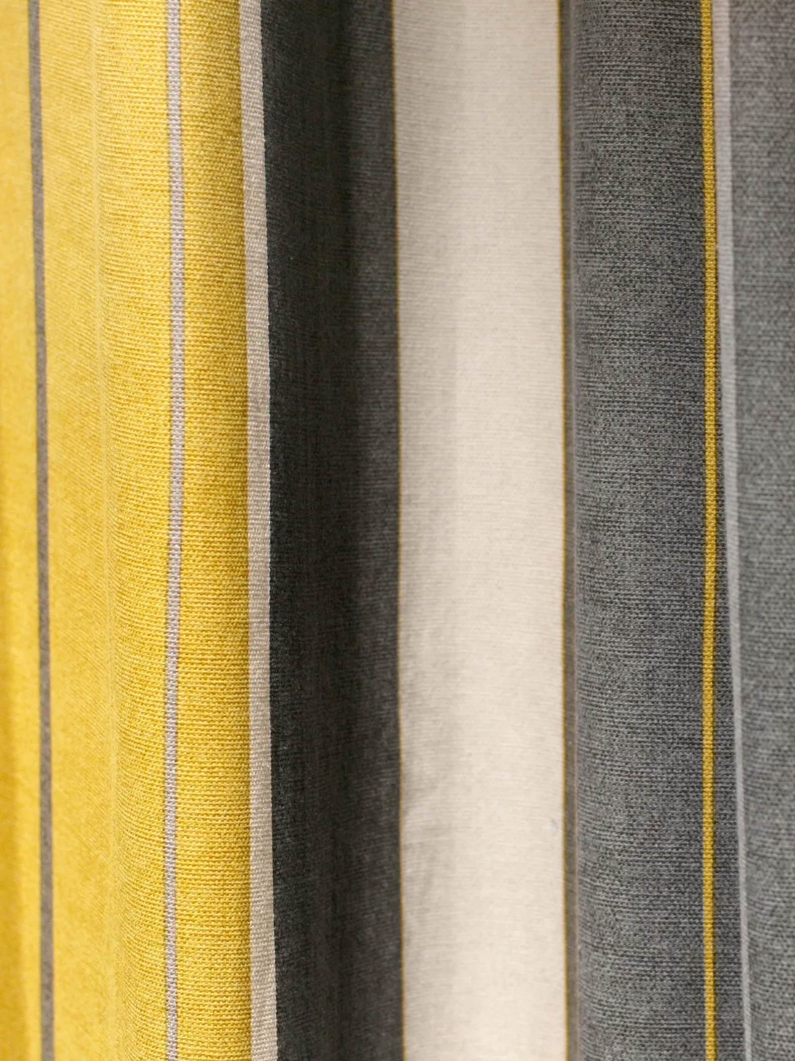 Fusion 'Whitworth Stripe' Fully Lined 100% Cotton Eyelet Curtains in Mustard 3