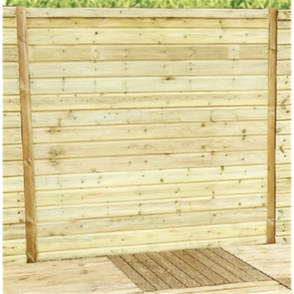 Marlborough 3FT Horizontal Pressure Treated 12mm Tongue & Groove Fence Panel in Natural 2