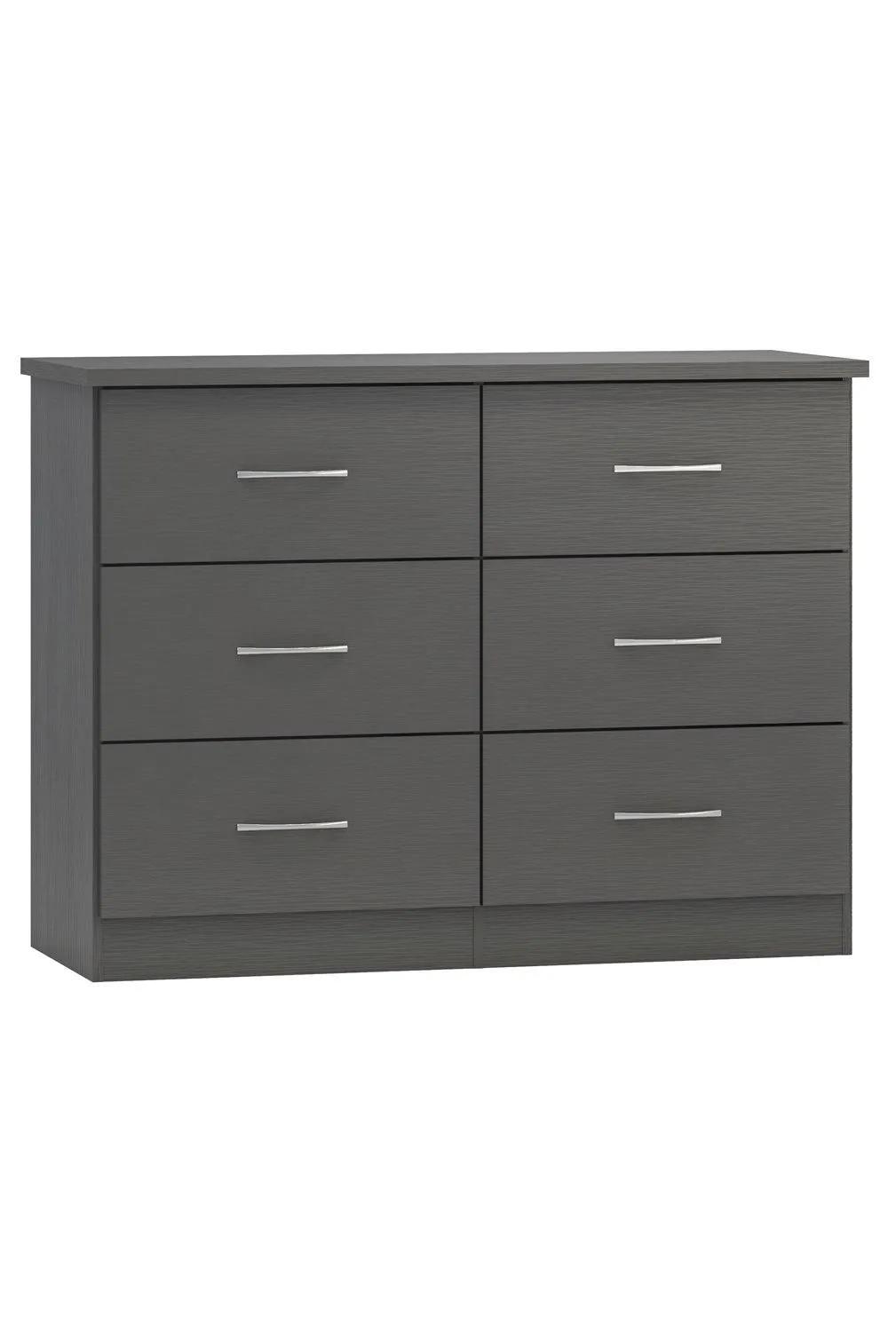 Seconique Nevada 6 Drawer Chest in Dark Grey 1