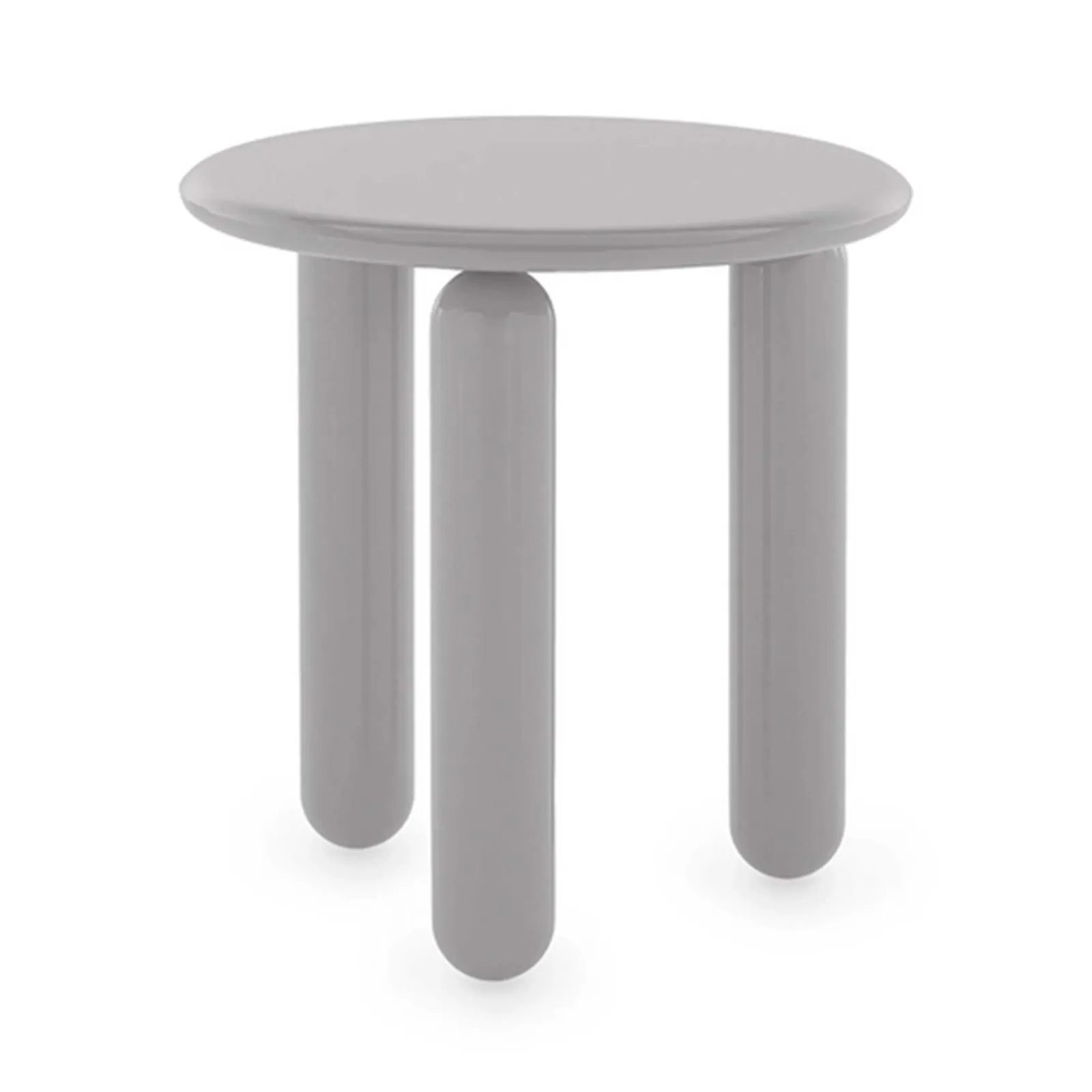 Kartell Undique Mas Side Table 48X48X51 Grey, Round Wood | Barker & Stonehouse 2