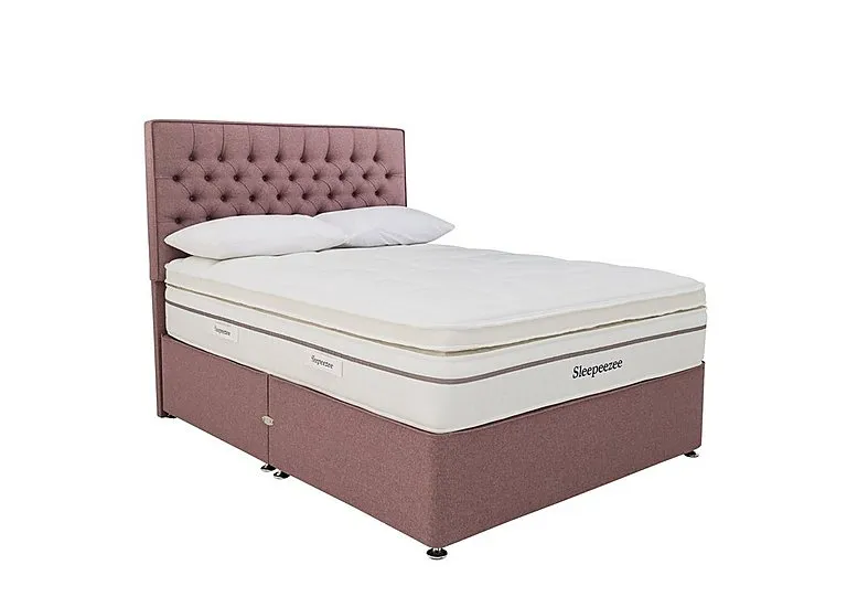 Harmony 3500 Soft Divan Set - King Size - Tweed Lilac