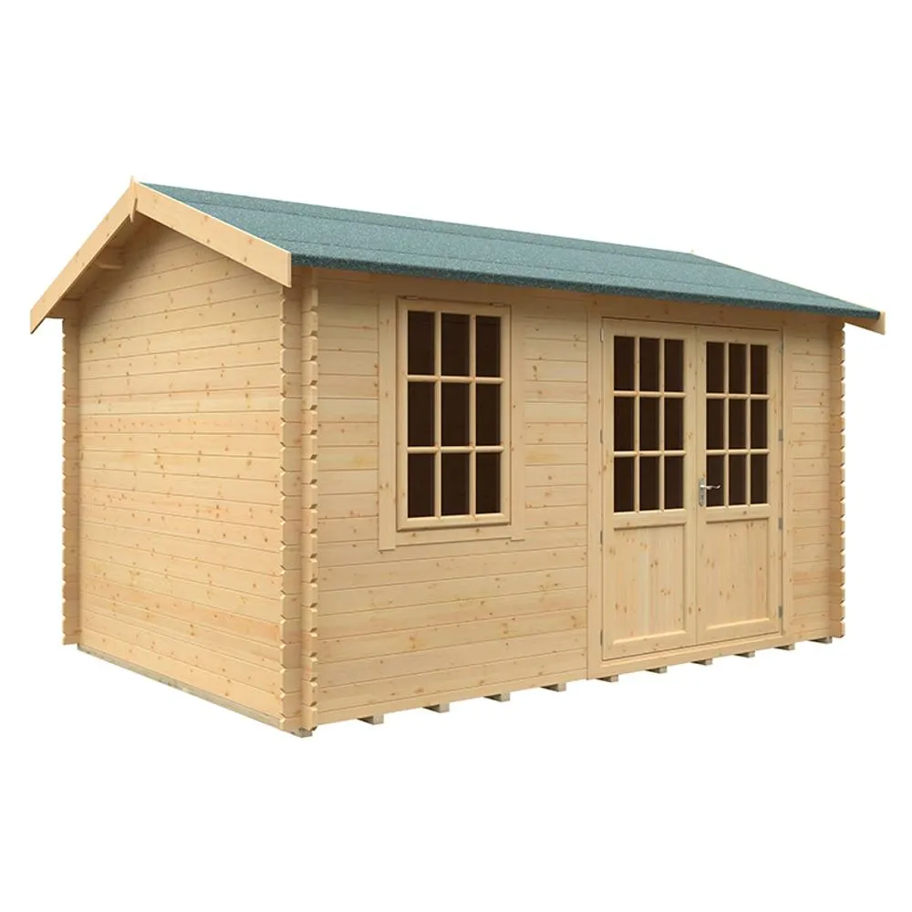 Buttercup Farm 14x10 The Henley 28mm Cabin - L415 x W295 x H272.6 cm in Natural
