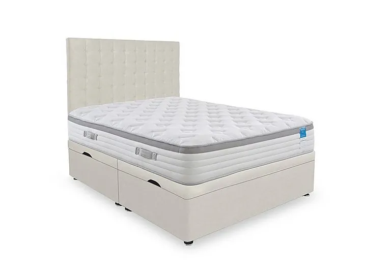 Hybrid 360 Side Lift Ottoman Divan Set - Small Double - Plush Ecru