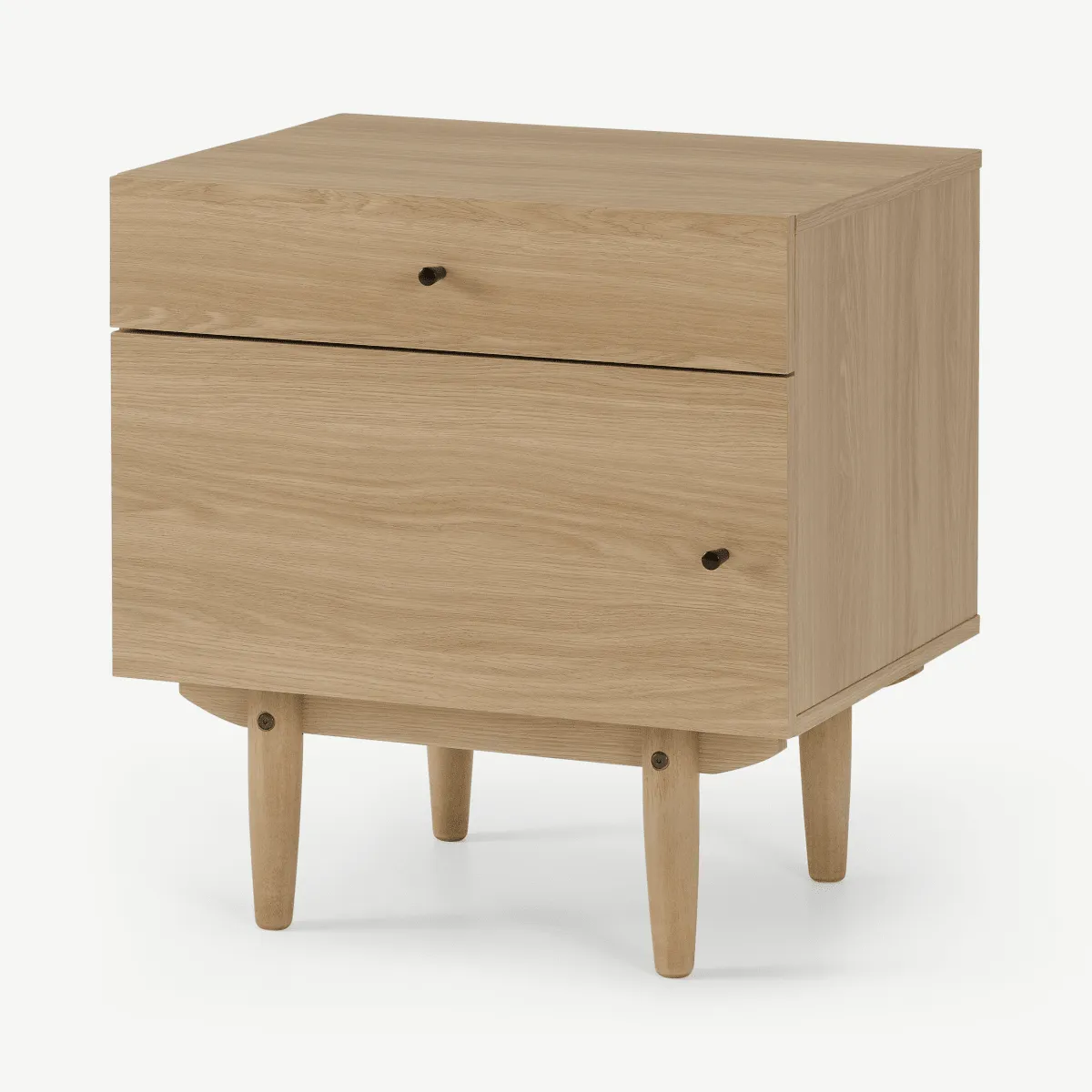 Asger Bedside Table, Oak Effect
