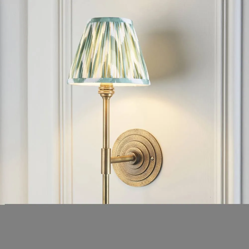 Netlighting Halo Tall & Zigzag 16cm Wall Lamp Antique Brass Cotswold Green in Gold 2