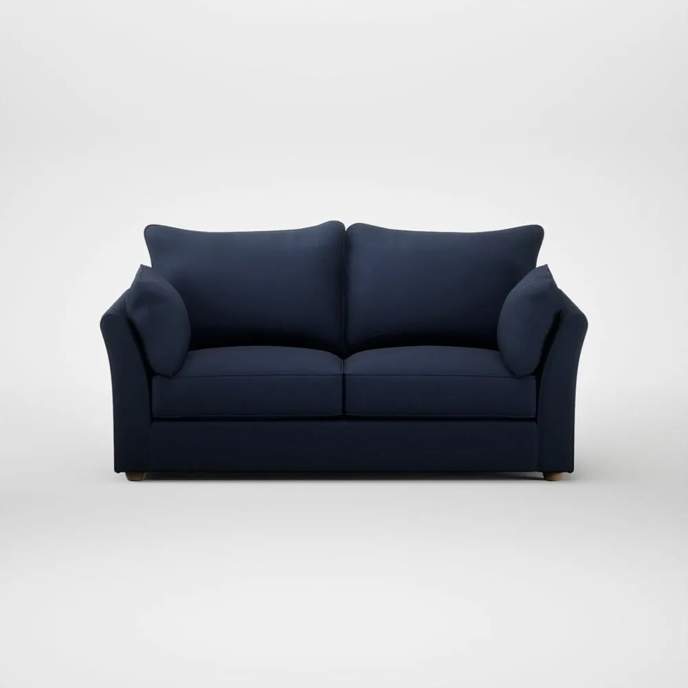 Heal's Tailor 3 Seater Sofa Smart Cotton Linen Indigo Natural Feet 1