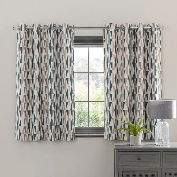 Elements Triangles Eyelet Curtains 5