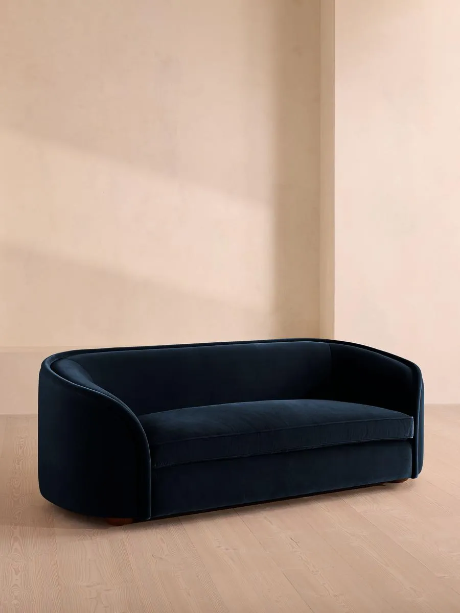 Conall Three Seater Sofa, Velvet, Royal Blue