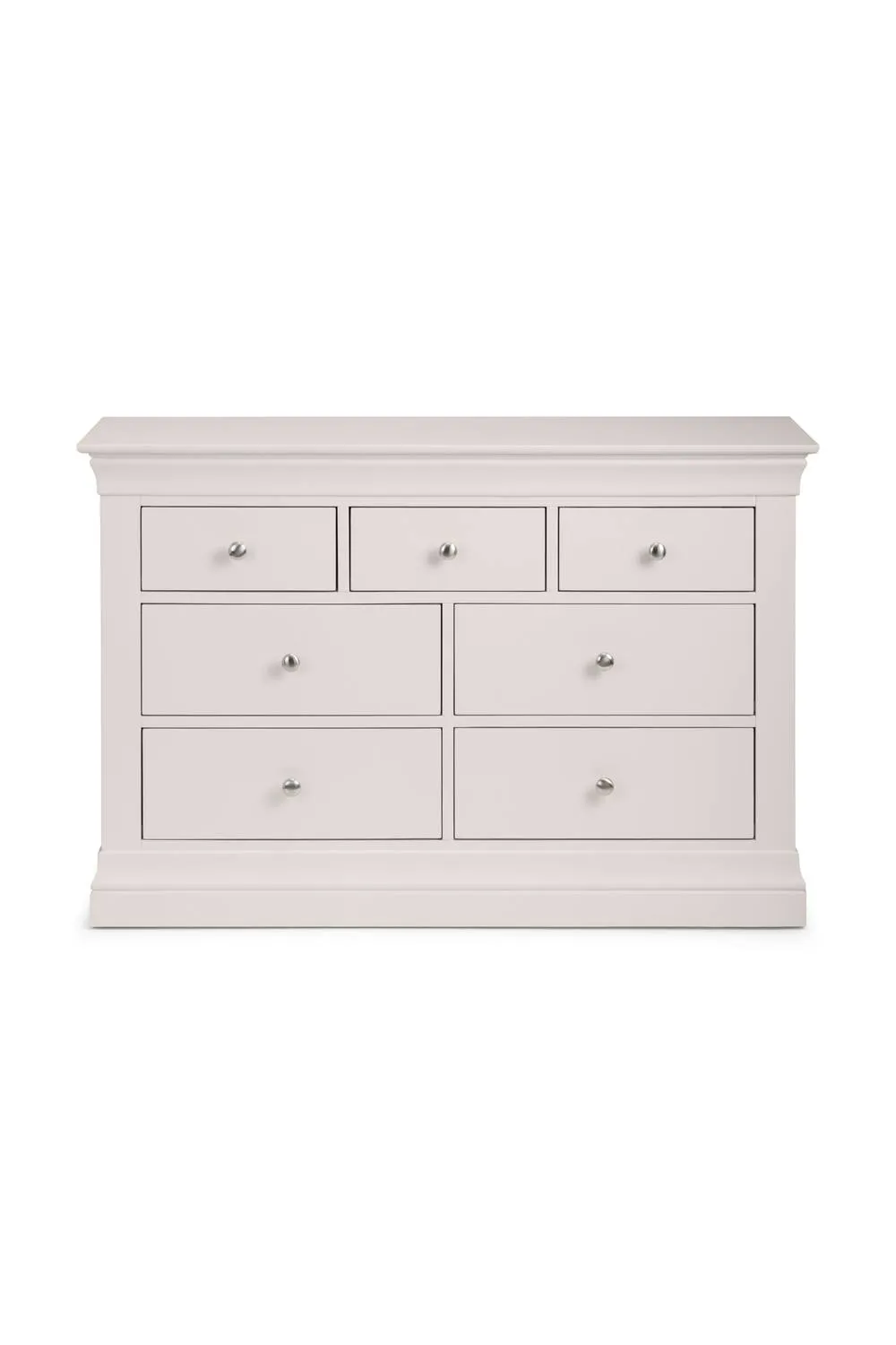 Julian Bowen Clermont 7 Drawer Chest (4+3) in Light Grey 5