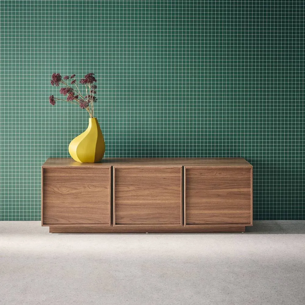 sweeek 3-door TV unit 140cm wood effect in Dark Brown 3