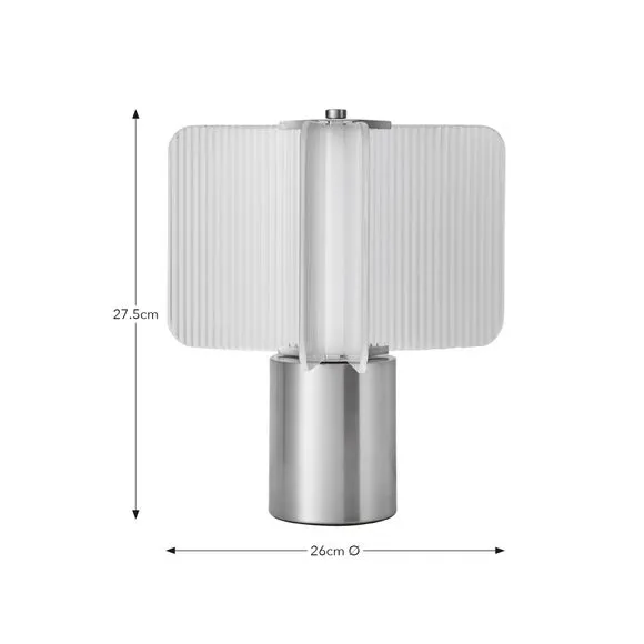 Milan Ribbed Touch Dimmable LED Table Lamp 5