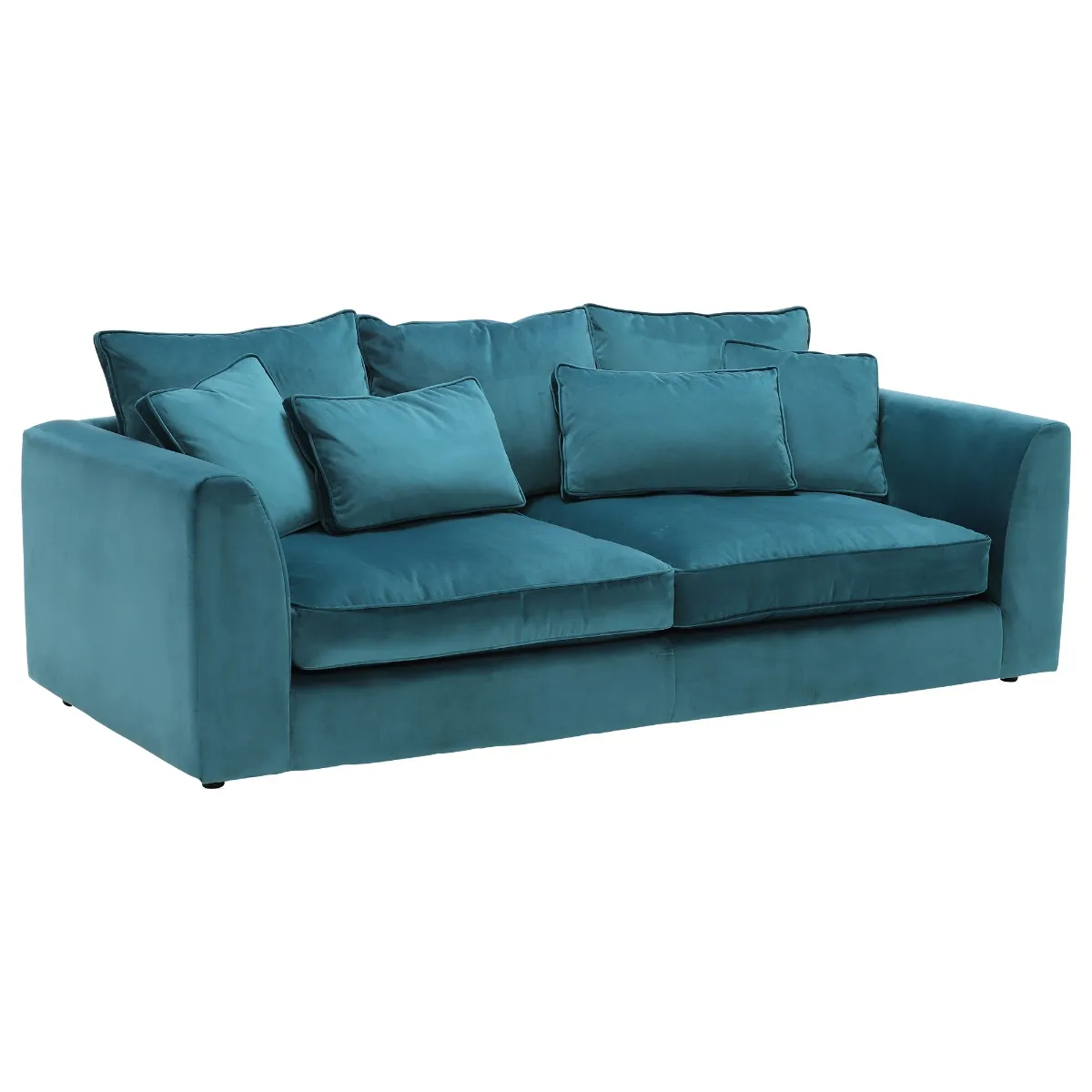 Harrington Large Sofa, Lumino Teal With Foam Interiors