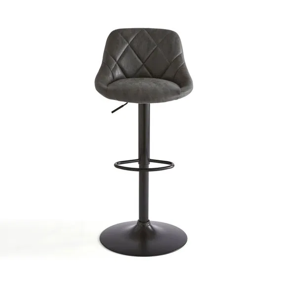 Noah Adjustable Height Barstool, Faux Suede 3