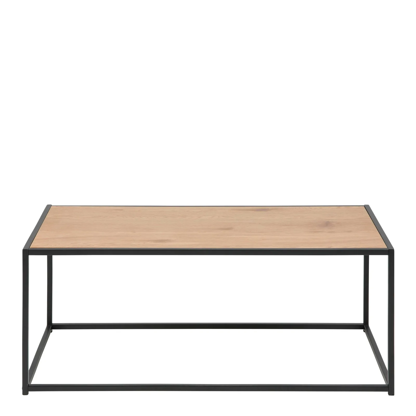 Furniture To Go Seaford Black Metal Coffee Table with Oak Top 2